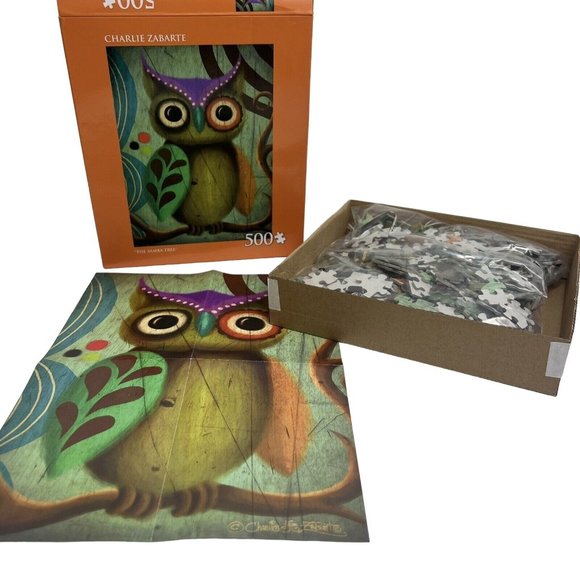 Charlie Zabarte Jigsaw Puzzle The Samba Tree Owl 500 Pieces 14" X 19" Crafting - Picture 10 of 12